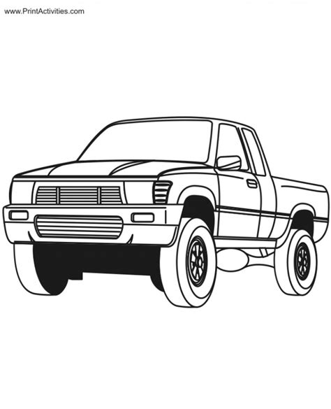 Coloriage Une Voiture Pick Up Dessin Gratuit à Imprimer