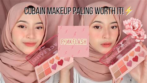 Review Makeup Pinkflash 50 000an Paling Worth It Tutorial Makeup Pake 1 Face Palette Aja Wow 💖