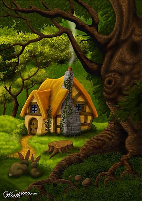 Art If This Whimsical House In The Forest Looks Funny It S Because It