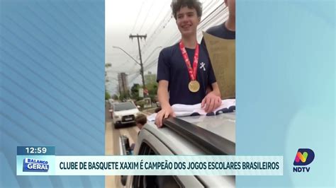 Clube De Basquete De Xaxim Campe O Dos Jogos Escolares Brasileiros