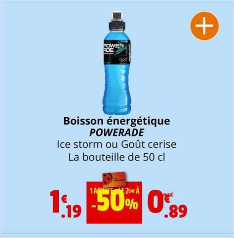 Promo Boisson Nerg Tique Powerade Ice Storm Ou Go T Cerise Chez