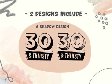 30 And Thirsty SVG PNG Thirty And Thirsty PNG 30th Birthday Etsy