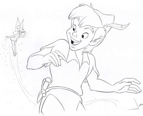 Peter Pan And Tinker Bell Original Drawing Jaume Esteve Catawiki