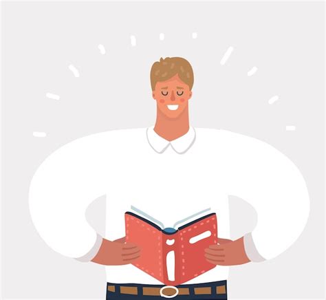 Premium Vector Man Reading A Book