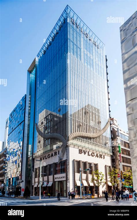 Japan Honshu Tokyo Ginza Bulgari Store Stock Photo Alamy