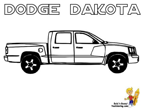 Dodge Dakota Truck Coloring at YesColoring | Truck coloring pages ...