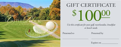 $50 Gift Certificate – Castle Rock Golf and Recreation