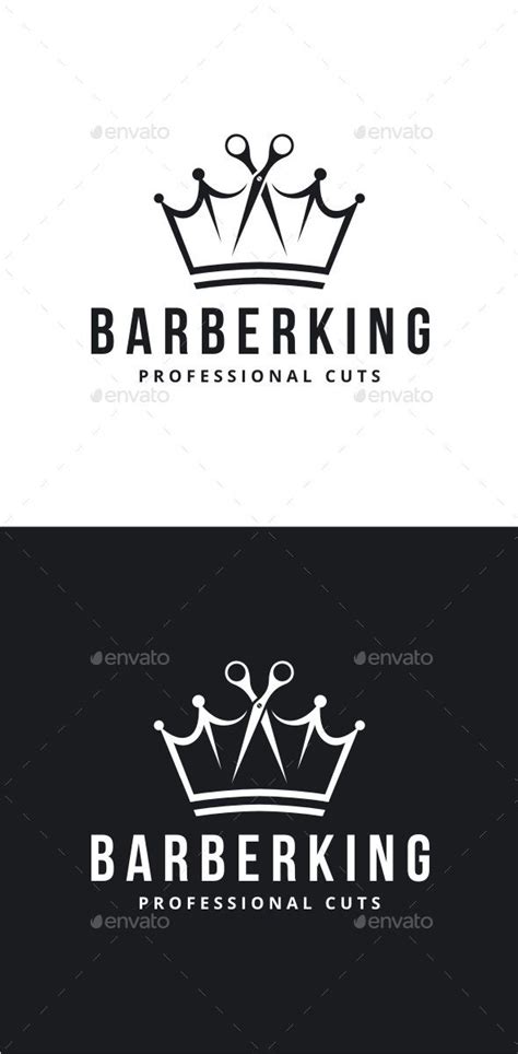 Barber King Logo Barber King Barber Logo Barbershop Design