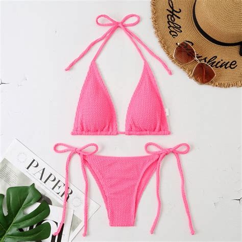 Bikini Delig Roze Wavy Bikini Set Zomer Maat S Bol