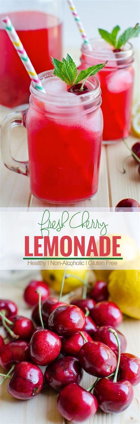 Healthy And Naturally Sweetened Cherry Lemonade Lemonade Recipes