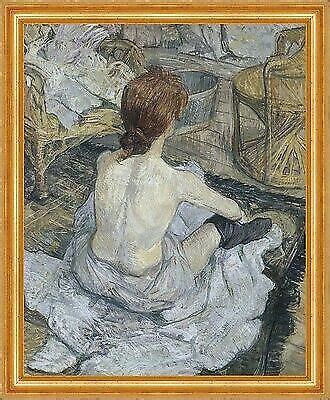 Rousse Henri de Toulouse Lautrec Nackte Frau Pause Strohkörbe B A3