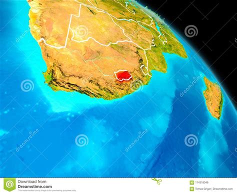 Lesotho On Earth Stock Illustration Illustration Of View