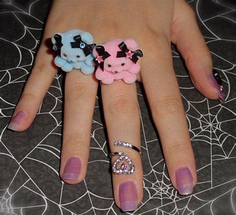 Pastel Goth Teddy Bear Rings Bubble Goth Pastel Goth Goth Outfits