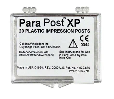 Whaledent ParaPost XP Impression Casting Posts Red Size 5 Pkt 20