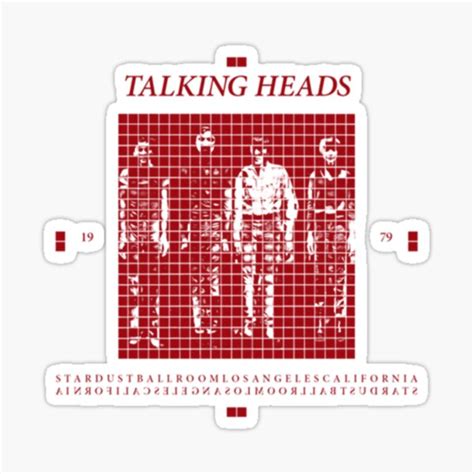 Talking Heads More Songs About Buildings And Food Sticker By Kulchavulcha11 Redbubble