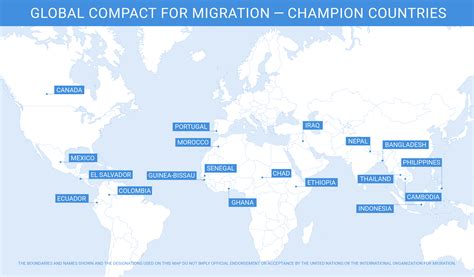 Champion countries Initiative - map | United Nations Network on Migration