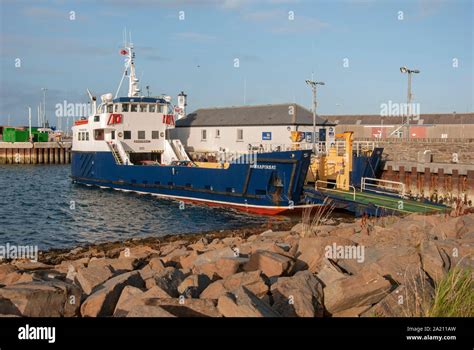 Orkney Ferries M.V. Shapinsay Ferry Docked Kirkwall Harbour Mainland ...