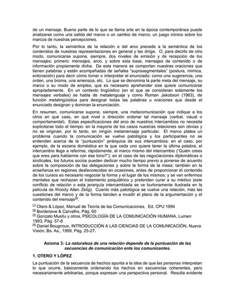 Los Axiomas De La Comunicacion Humana Pdf