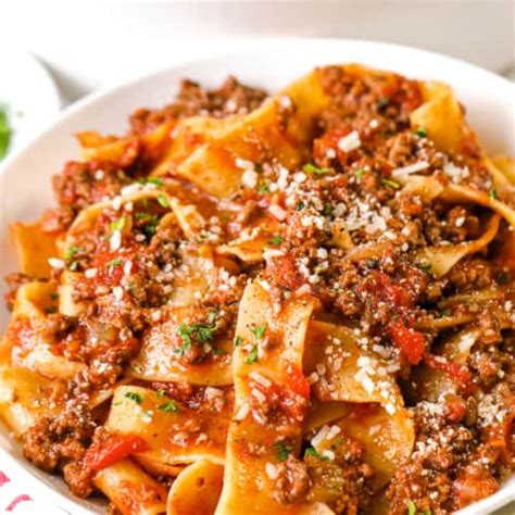 Homemade Bolognese Sauce Pappardelle Spend With Pennies Dine Ca