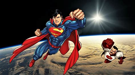 Omni Man Vs Superman Dc Comics Wallpaper Fanpop