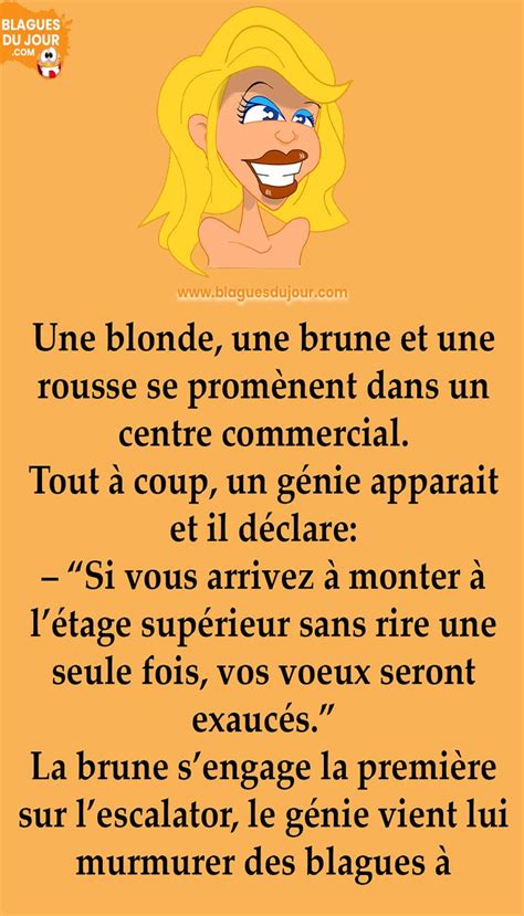 Blagues Drôles Une blonde une brune et une rousse en 2023 Blague