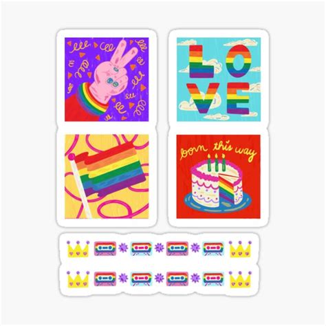 Gay Pride Lgbt Pride Month Illustrations Sticker For Sale By Marietadesigns Redbubble