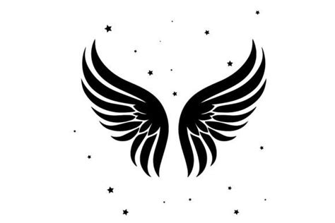 Angel Wings Silhouette Graphic by N-paTTerN · Creative Fabrica