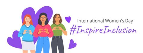 Inspire Inclusion Pose International Womens Day Vector Image