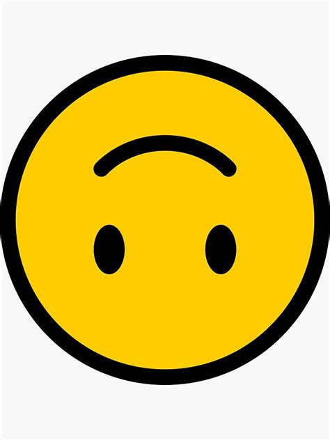 "Upside Down Smile Emoji" Sticker for Sale by Feelklin | Redbubble