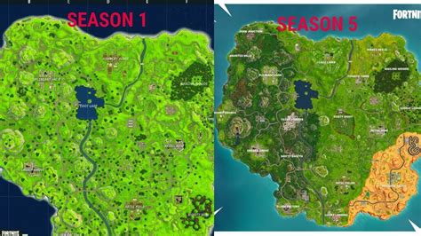 Evolution Of Fortnite Map Chapter 1 Season 1 Chapter 2 Season 4 598