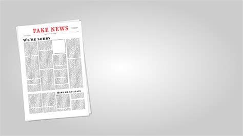 Fake News Newspaper Eps10 Vector Illustration Fake News Template Stock