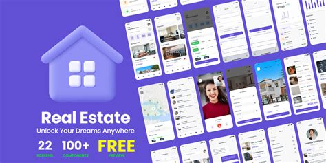 Real Estate App Ui Kit Template Figma Community