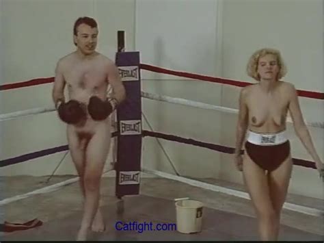 Nude Male Vs Female Mixed Naked Boxing As With Face Punches Body