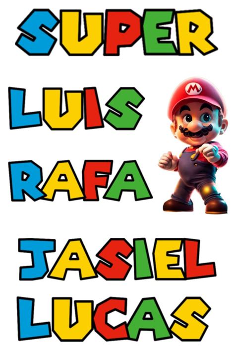 Letra Super Lucas En Letras De Mario Bros Mario Mario Bros