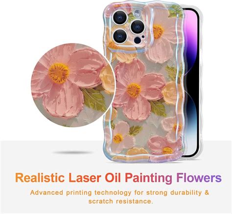 Case For Iphone Pro Max Eyzutak Colourful Retro Oil Painting Flower