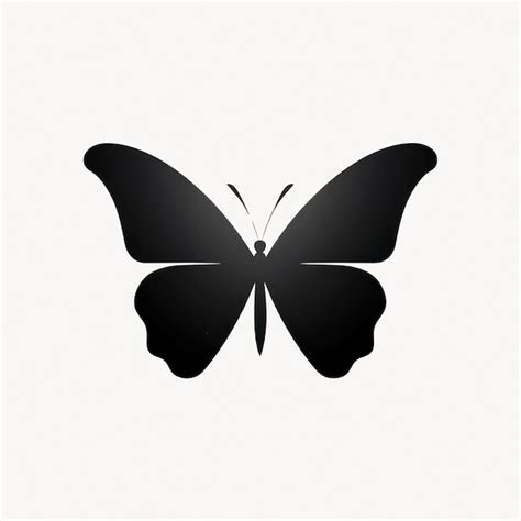 Elegante Silueta De Mariposa Negra Vector Premium