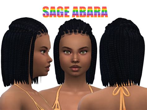 Sims Box Braids Hair Cc Heatvsa