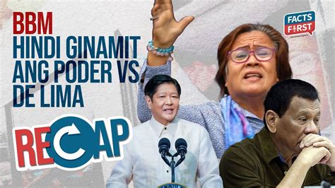 Marcos Jr Hands Off Sa Kaso Ni Leila De Lima YouTube