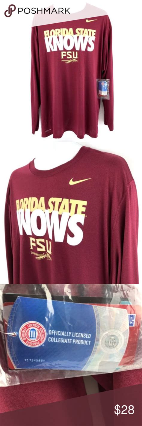 Nike Dri Fit Men Florida State Seminoles Fsu Shirt Fsu Shirts Mens