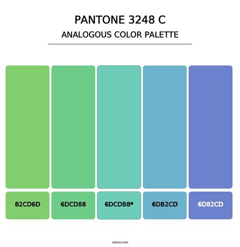 PANTONE 3248 C color palettes - colorxs.com