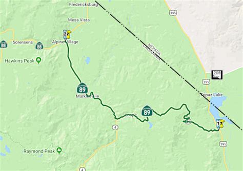 Highway 395 California Map - Table Rock Lake Map