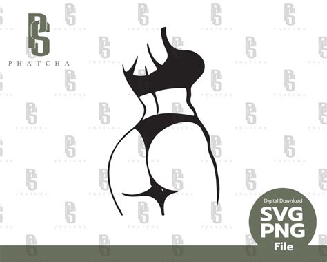 Booty Silhouette Booty SVG Sticker Ass SVG Files For Cricut Clipart PNG File For Cricut
