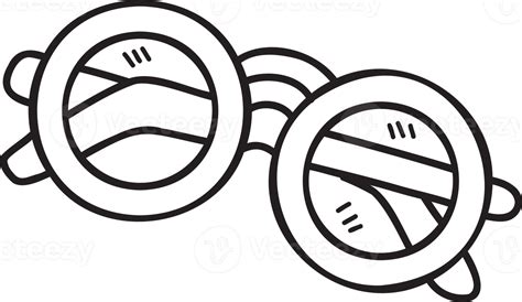 Hand Drawn Round Glasses Illustration 13126829 Png