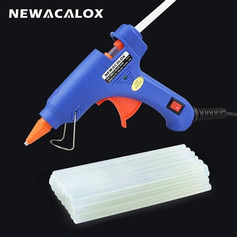 Newacalox Eu V W Hot Melt Glue Gun With Pcs Mm Glue Sticks