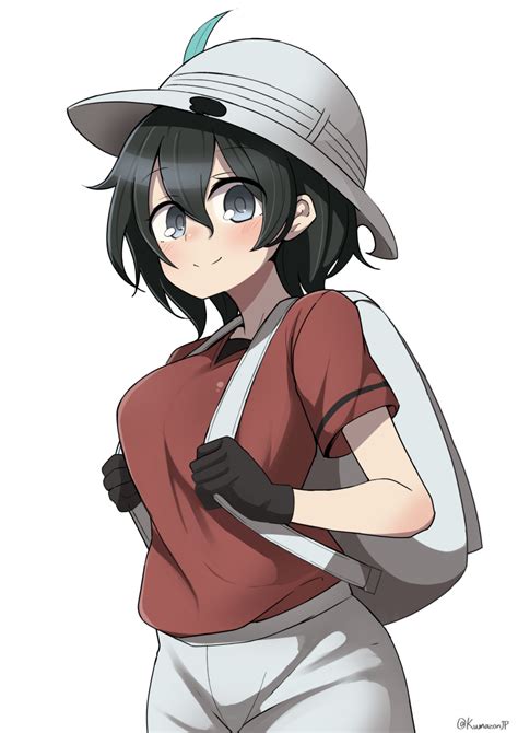 Safebooru 1girl Backpack Bag Black Gloves Black Hair Breasts Closed Mouth Cowboy Shot Gloves