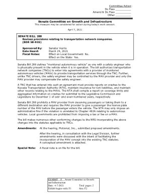 Fillable Online Bill Page For SB 288 Fax Email Print PdfFiller