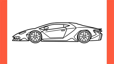 How To Draw A LAMBORGHINI CENTENARIO Easy Drawing Lambo Lp770 4 2017