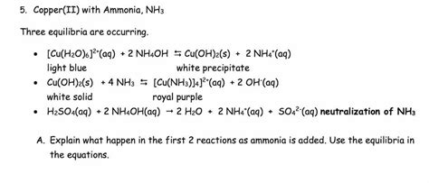 Answered 5 Copper Ii With Ammonia Nh3 Three Bartleby