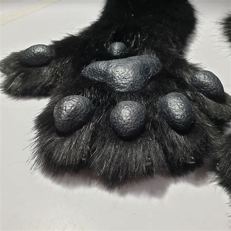 Black Fursuit Paws Silicone Thick K9 Pawpads And Claws With Etsy