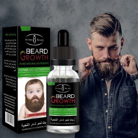 Beard Growth Essential Oil Pure Natural Nutrients Skin Cleansing Vitamins | Auramart.lk